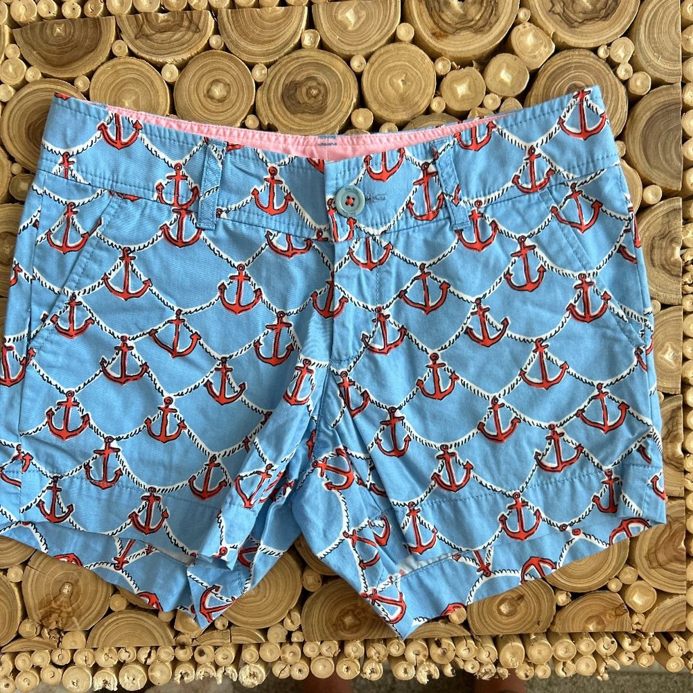 Lilly Pulitzer Anchors Away Callahan Shorts Size 00 EUC